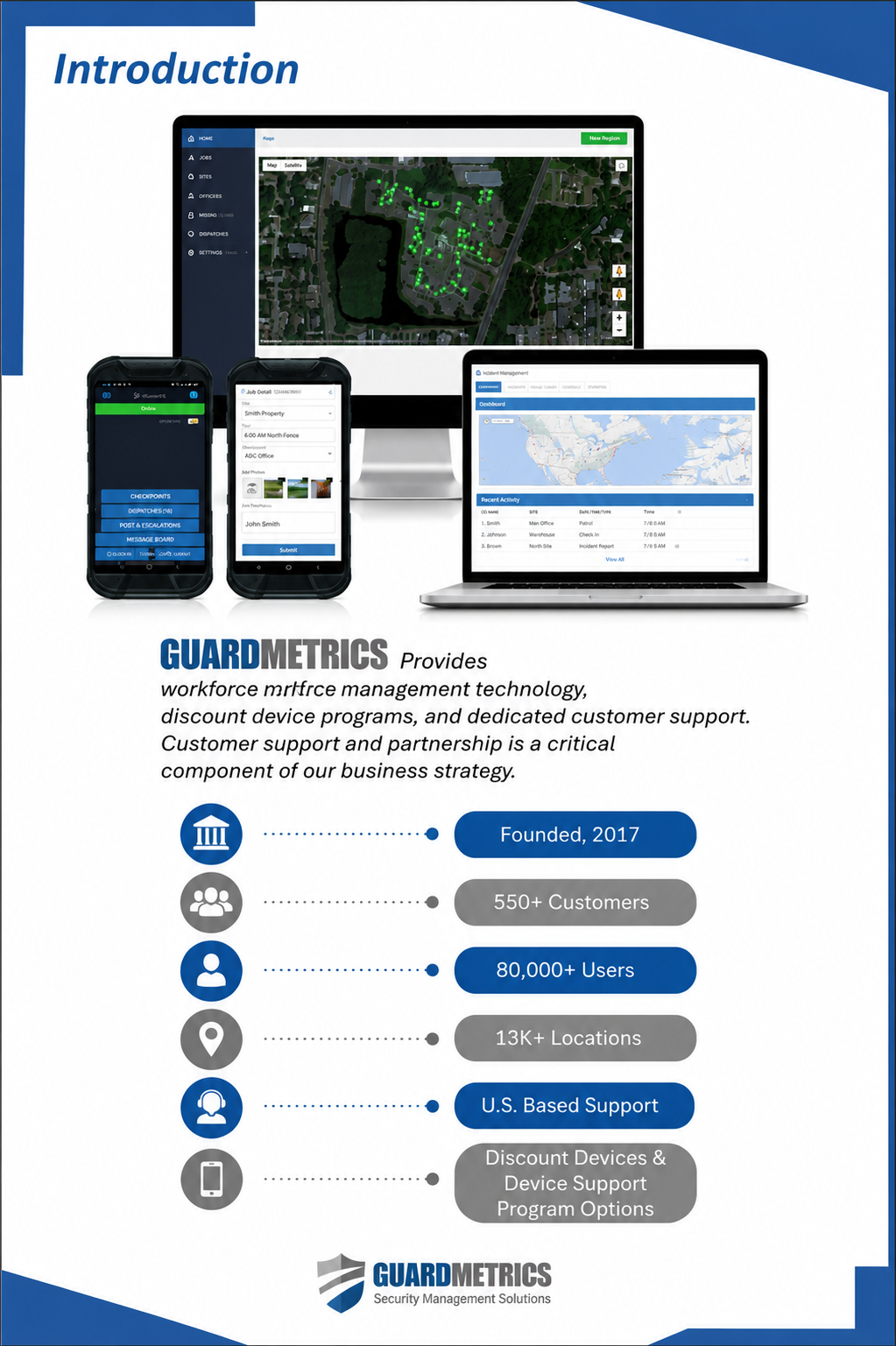 GuardMetrics integrated mobile and web security technology